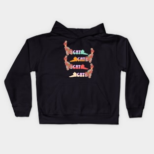 flower funny cat Kids Hoodie